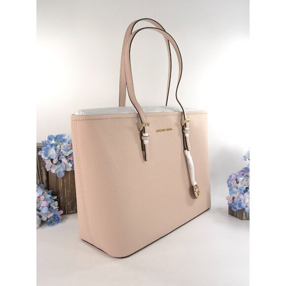 Michael Kors Soft Pink Saffiano Leather Multifunction Travel Tote Bag NWT - Picture 4 of 7